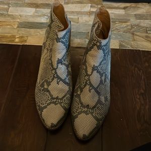 Lucky Brand Snake Print Ankle Boot